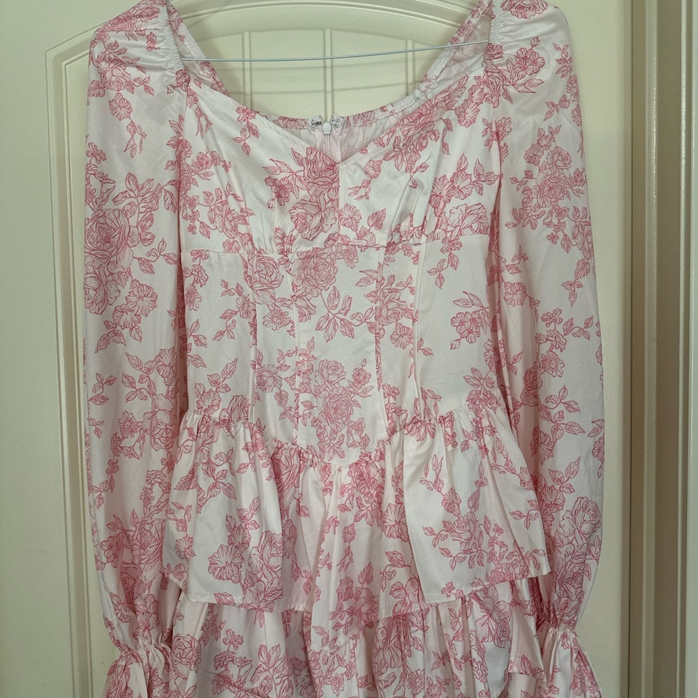 Floral Pink Mini Dress
